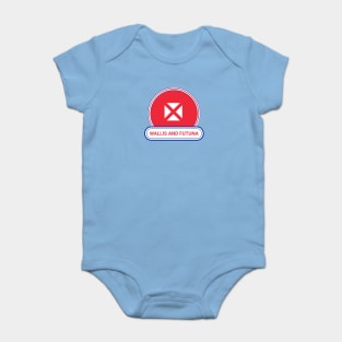 Wallis and Futuna Country Badge - Wallis and Futuna Flag Baby Bodysuit